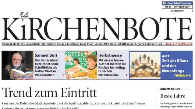 Titel Kirchenbote (Foto: Doris Brodbeck) Titel Kirchenbote (Foto: Doris Brodbeck)