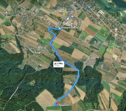 Anfahrt Rappenhof vom Migros Stein am Rhein (Foto: Beat Junger) Anfahrt Rappenhof vom Migros Stein am Rhein (Foto: Beat Junger)