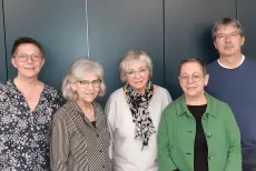 Team Palliative Caf&eacute;: Barbara Fellner, Bettina Hitz, Renate Jehle, Esther Gloor, Beat Frefel (Foto: Werner Menk)