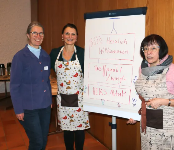 Treffpunkt Alter und Migration AltuM: Doris Brodbeck, Miriam Moser, Cristina Neuweiler-Donet (Foto: Doris Brodbeck)