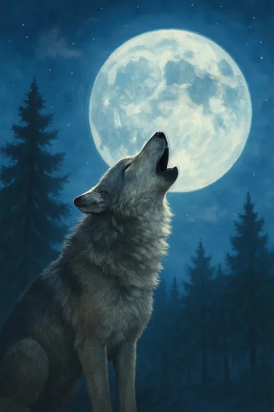 Wolf (Foto: Simone Wanner (mit KI generiert)) Wolf (Foto: Simone Wanner (mit KI generiert))